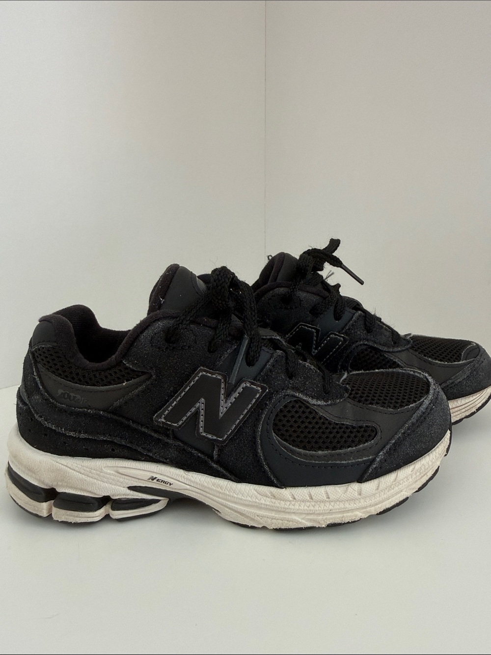 New Balance Kids Black and White Athletic Sneakers